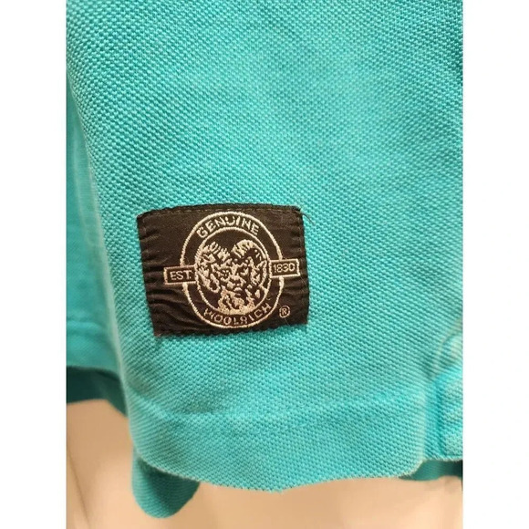 Vintage 90's Woolrich Bright Blue Polo Shirt Sz L / XL - Picture 4 of 7